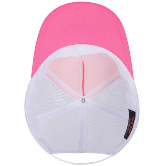 Better Late Than Ugly Women's Pink Foam Trucker Mesh Snapback Hat Cap - Picture 2 of 3